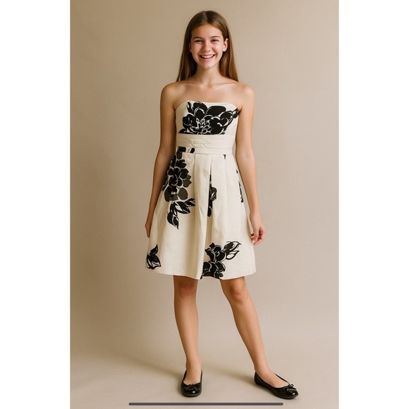 ANN TAYLOR DRESS OP NWT SILK STRAPLESS PROM HOMECOMING WEDDING COCKTAIL ELEGANT - Picture 1 of 13